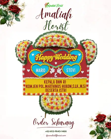 Papan Bunga Pernikahan Takerharjo